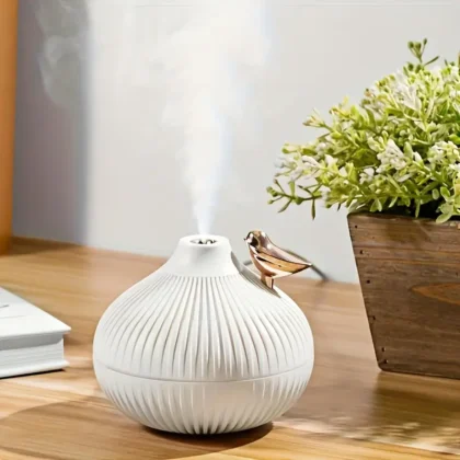 Elektrischer Aroma Diffusor mit Beleuchtung & rosegoldenem Vogel