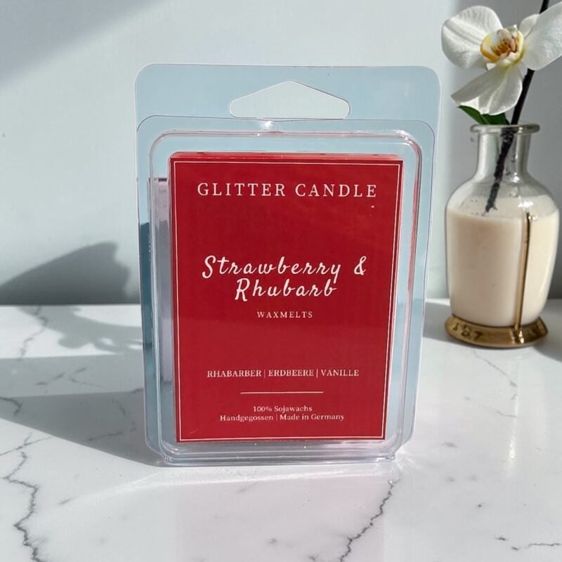 Strawberry & Rhubarb Wax Melts 70g mit Erdbeer-Rhabarber-Duft und Schimmereffekt