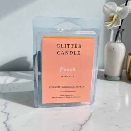 Peach Wax Melts 70g mit elegantem Pfirsich-Kardamom-Duft und Schimmereffekt