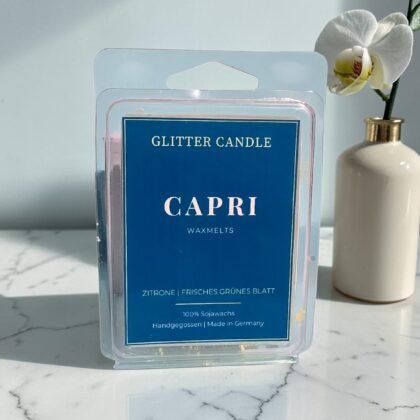 Capri Wax Melts 70g mit Limonenduft und glitzerndem Schimmereffekt