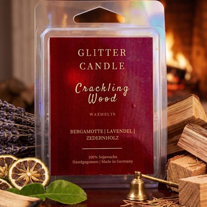 Crackling Wood Wax Melt mit Bergamotte und warmen Holznoten